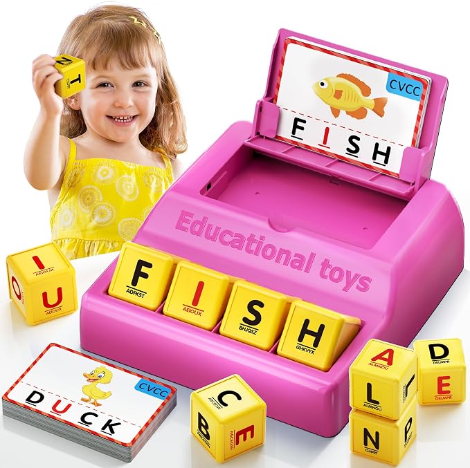 Montessori Matching Letter Game Toys for 3 4 5 Year Old Boy Girl Gifts Kids by HopeEye