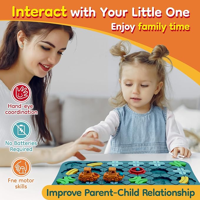 Bonitoto STEM Board Game Logical Road Builder Maze Toy for Kids Ages 3-8 - Image 5