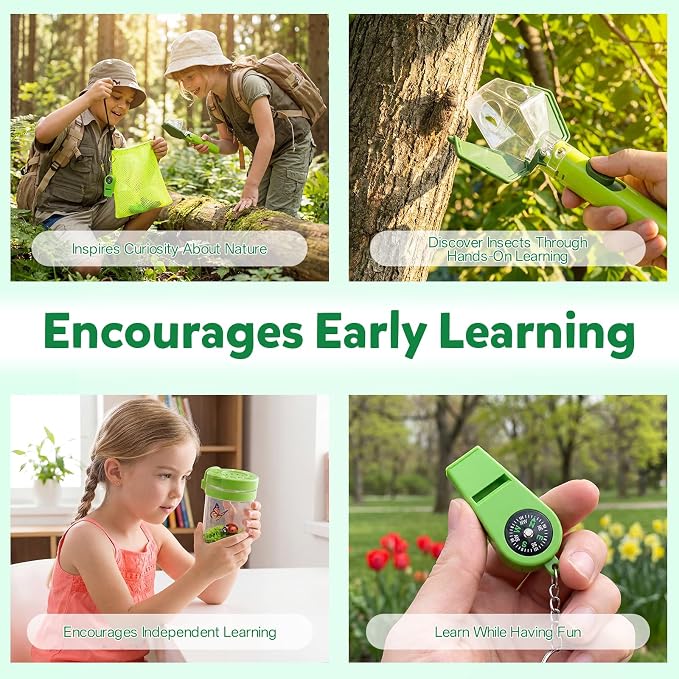 Kiditos Bug Catcher Kit for Kids Ages 3-8, One-Click Insect Catcher - Image 5