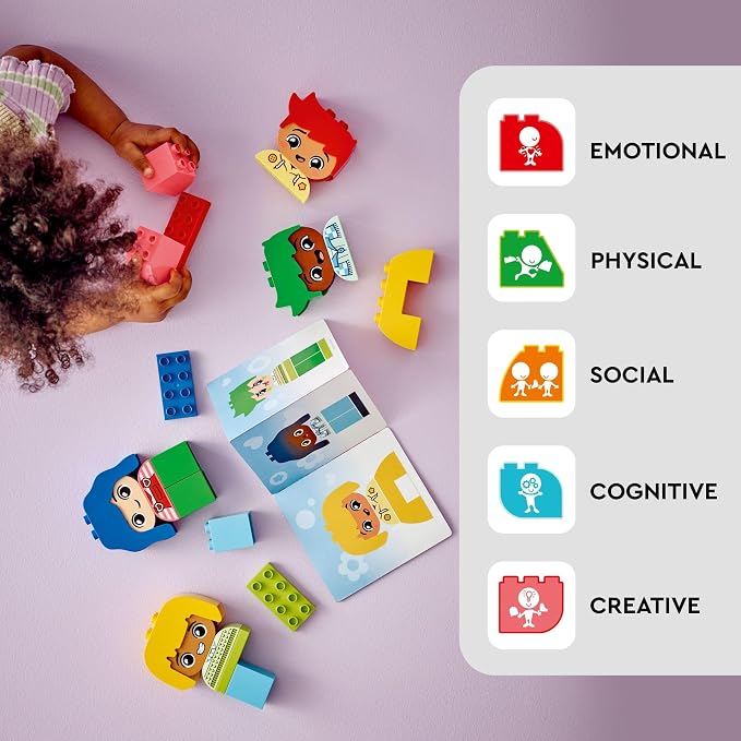 LEGO DUPLO My First Big Feelings & Emotions Interactive Toy, Colored Building Bricks and 4 Characters, Social and Emotional Play for Preschoolers, 1 Year Old and Up, 10415 - Image 3