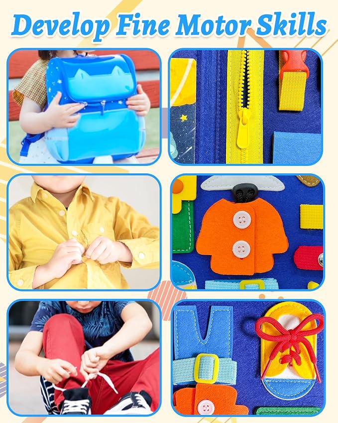 Exorany Busy Board Montessori Toys for Toddler Boy Birthday Gift Busy Book - Image 2