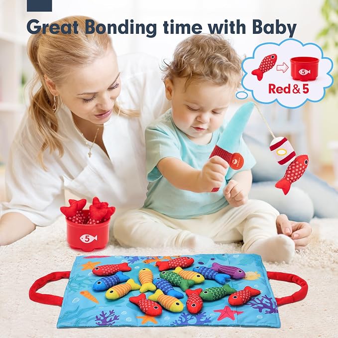 hahaland Montessori Toys for 1 Year Old Boy Girl Birthday Gift-Fishing Game - Image 9