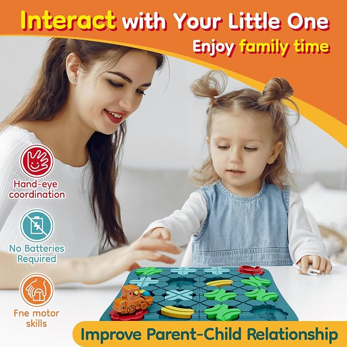 Bonitoto STEM Board Game Logical Road Builder Maze Toy for Kids Ages 3-8 - Image 5
