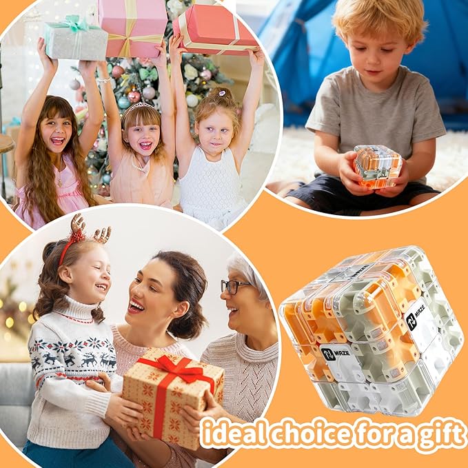 3D Maze Cube Ball for Adults & Kids, Labyrinth Puzzle Brain Teaser Game, Educational Learning Toys for Logical Thinking, Family Board Games, Durable Puzzle Cube Gift for Birthday and Holidays