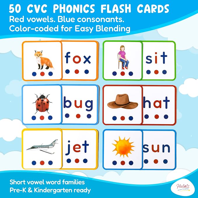 Hulats Wooden CVC Word Builder: Montessori Kindergarten Phonics Game 3-5 - Image 4