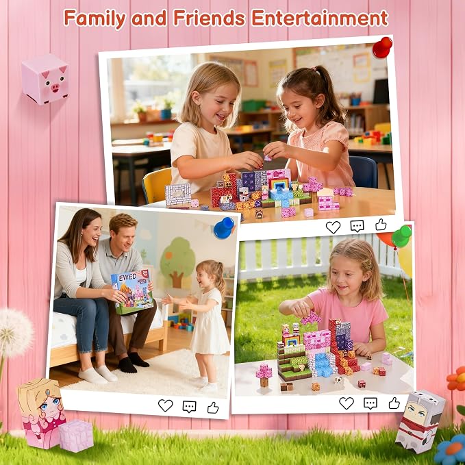 200PCS Magnetic Blocks, Magnetic Building Blocks Cubes Tiles for Kid - Image 5