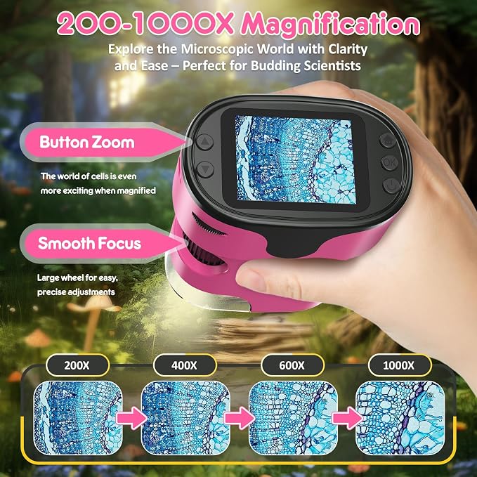 Kids Digital Microscope Science Gift: Complete STEM Toy Kit for Ages 4-12 - Image 2