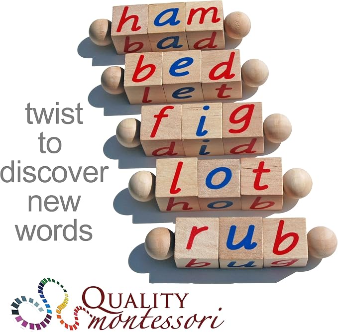 Montessori Phonetic Reading Blocks for Beginning Readers - Image 2