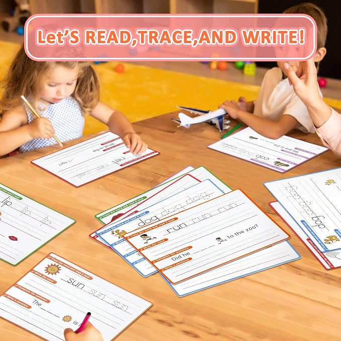 CVC Word Games & Sentence Building for Kids - Handwriting Practice, Phonics Flash Cards, Sight Word Tracing for Pre-K, Kindergarten & Homeschool Learning Activities - Image 4
