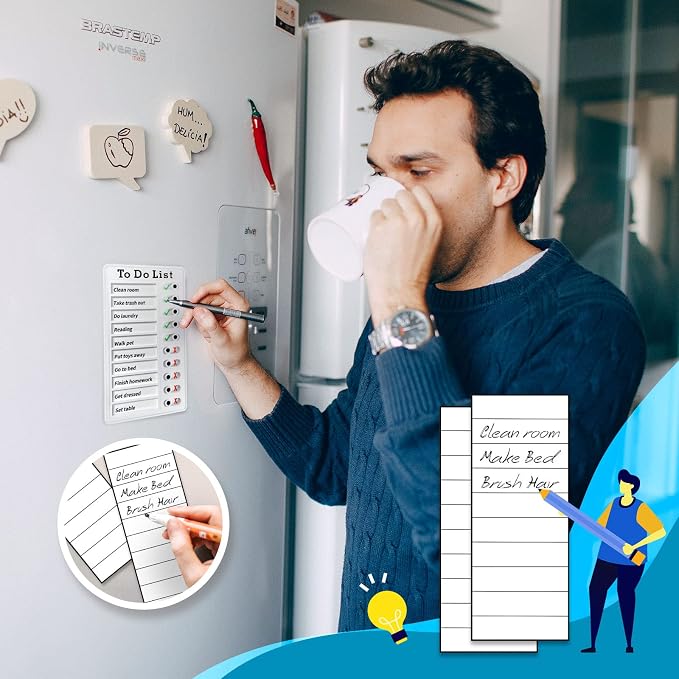 2 Pieces Chore Chart for Adults to do List My Chores Checklist Task Board Sliding Routine Chart for Kids Rv Reminder - Image 6