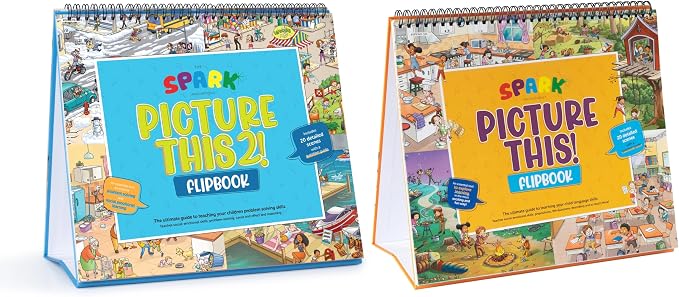 SPARK INNOVATIONS Picture Cards and Emotion Book, SEL Story Cards, Homeschool, Autism Activity, Educational Busy Book, Speech Therapy Materials (Picture This 1 & 2) - Image 2