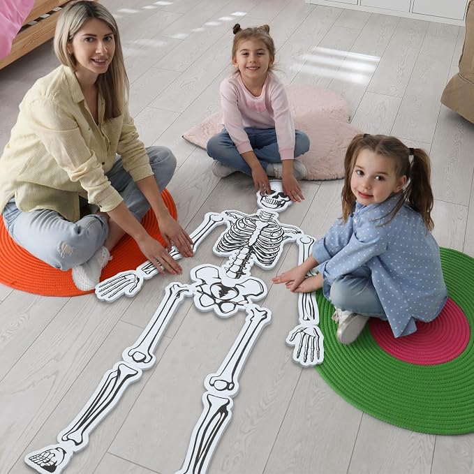 Silipull 15 Pcs Skeleton Floor Puzzle Human Body Double Sided Puzzle - Image 5
