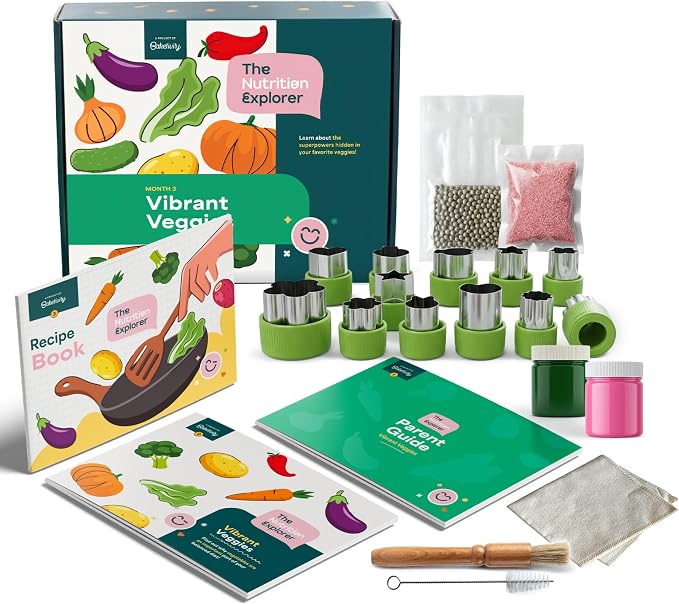 Baketivity Vibrant Veggies Kids Nutrition Kit STEM Birthday Gifts for Kids by Baketivity