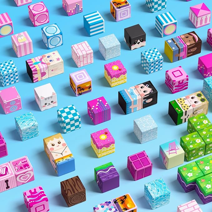 100PCS Magnetic Blocks for Girls, Building Cubes for Kids Gifts Toys - Image 7