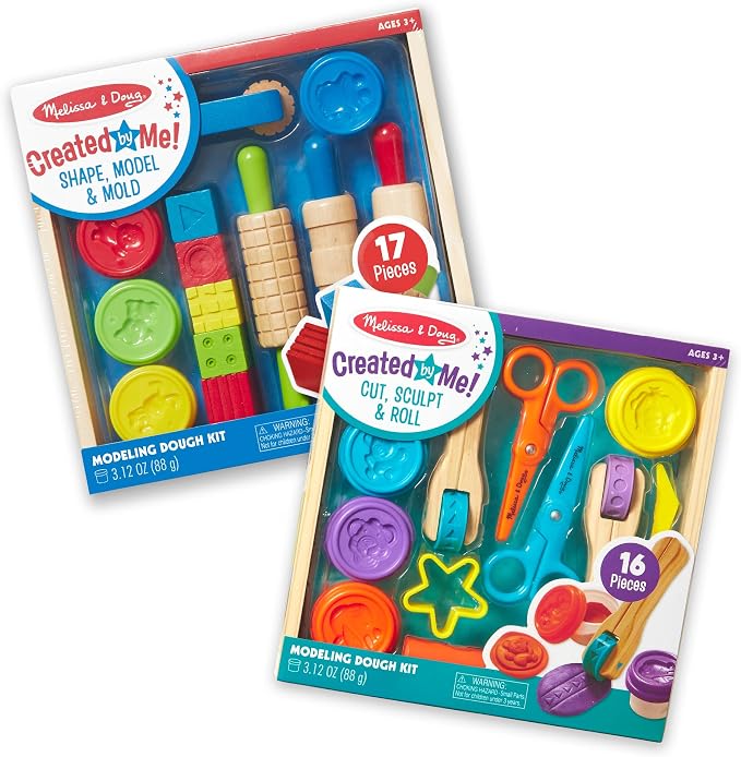 Melissa & Doug Modeling Dough & Sculpting Tools, 8 Tubs of Playdough Modeling Clay with Cutters, Rollers & Molds, Arts & Crafts Kit & Accessories, Preschool Learning Toys for Kids Ages 3+ by Unknown