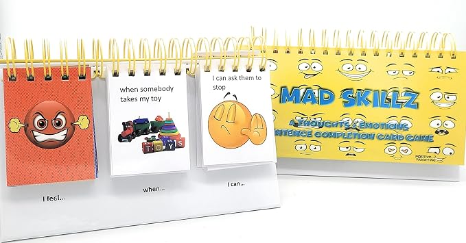 Sentence Builder and Story Builder 2 Games in 1 and Mad Skillz A Thoughts and Emotions Sentence Completion Card Game for Taking Control of Feelings Emotions Autism ADHD - Image 6