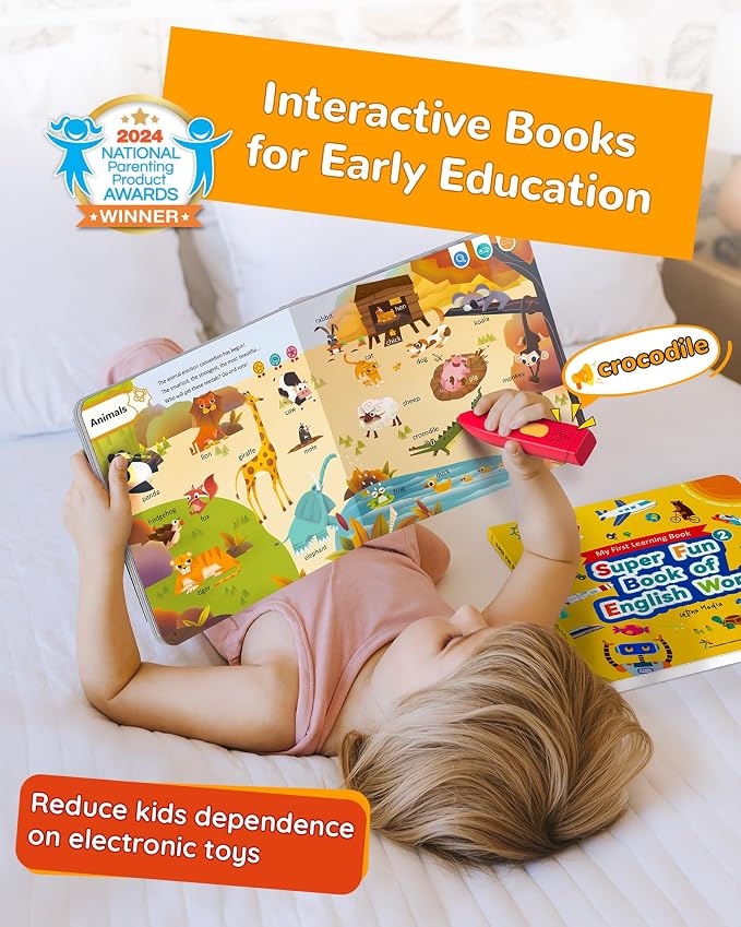 KOKODI Talking Pen Books Sets, Interactive Audio Sound Books Kids Learning Electronic Toys for Boys Girls, Autism Sensory Games, Early Educational Gifts Birthday Gifts for Toddlers Kids Age 2 3 4 5 - Image 3