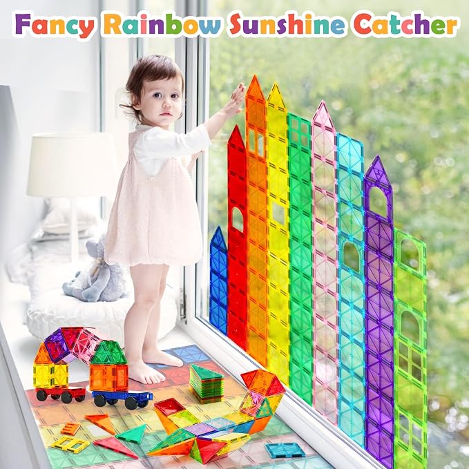 Dopyye 100 PCS Magnetic Building Tiles, Magnetic Block for Kids - Image 6