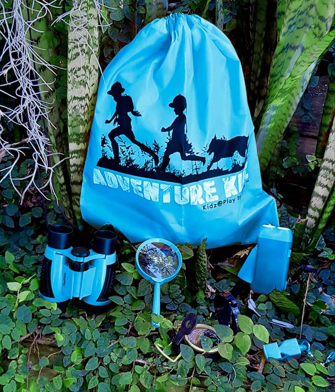 Adventure Kidz - Outdoor Exploration Kit, Children’s Toy Binoculars, Torch, Compass, Whistle, Magnifying Glass, Backpack. Great Kids Gift Set for Camping, Hiking, Educational and Pretend Play. - Image 4