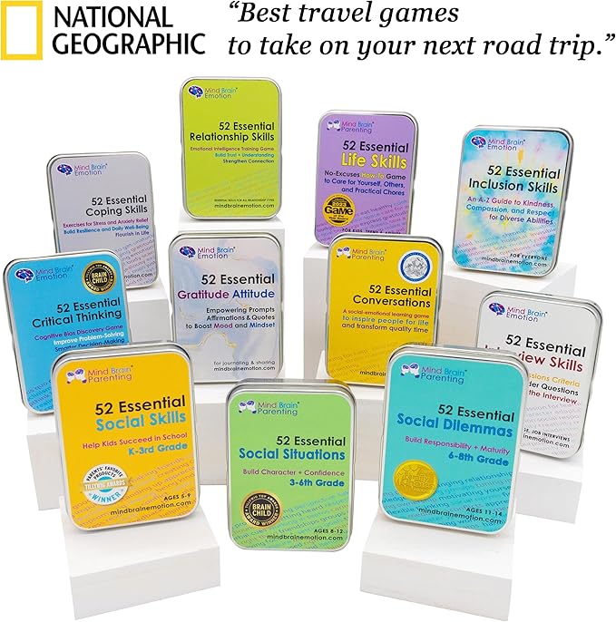 Mind Brain Emotion 52 Essential Coping Skills for Kids + Free Online Learning Library: CBT Calm Down Cards for Anxiety, Anger & Big Feelings - Emotional Regulation SEL Therapy Game, Ages 5-14 - Image 9
