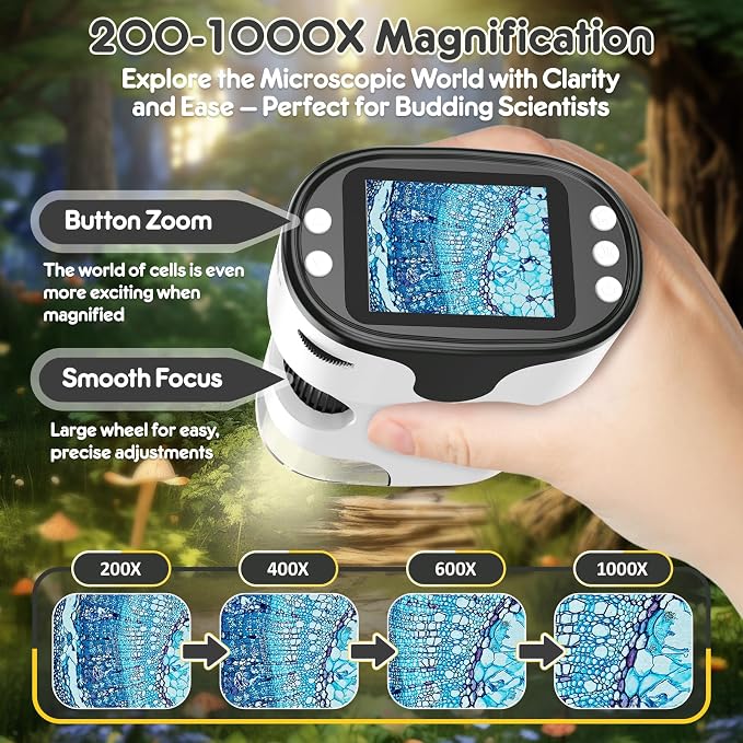 Kids Digital Microscope Science Gift: Complete STEM Toy Kit for Ages 4-12 - Image 2
