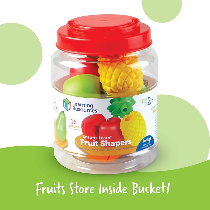 Learning Resources Snap-n-Learn Fruit Shapers,Fine Motor Toy for Toddlers, Ages 2+ - Image 4