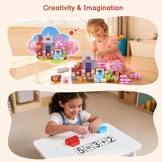 200PCS Magnetic Blocks, Magnetic Building Blocks Cubes Tiles for Kid - Image 7