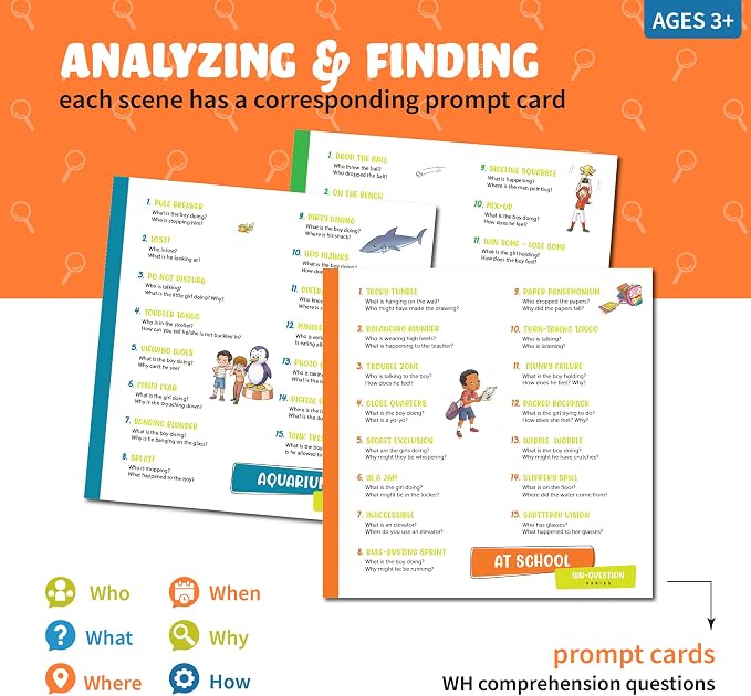SPARK INNOVATIONS Picture Cards and Emotion Book, SEL Story Cards, Homeschool, Autism Activity, Educational Busy Book, Speech Therapy Materials (Picture This 1 & 2) - Image 8