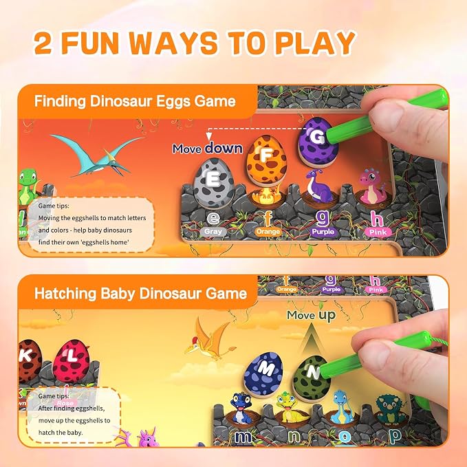 Magnetic Alphabet Color and Number Maze with Dinosaur Theme - Image 3