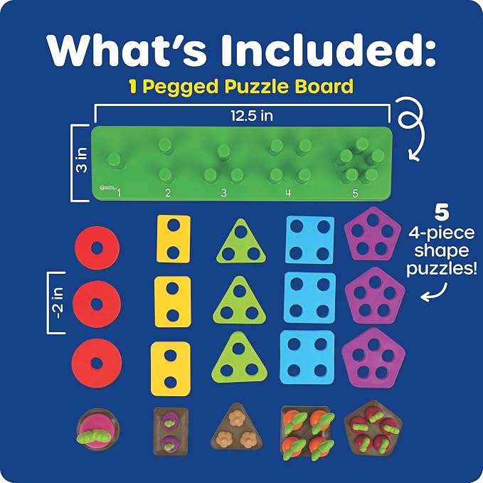 Learning Resources Stacking Shapes Garden, Fine Motor Skills, Stacking and Sorting Puzzle Board, Montessori Toddler Sensory Table Toys, Color Matching, Busy Board, Boy and Girl Gifts - Image 7