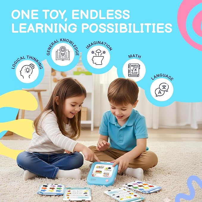 QuTZ Talking Flash Cards, Phonics Flash Cards, Learn to Read with 246 Pages, 29+ Themes, 1200+ Words & Fun Facts, 700+ Interactive Games, Toddler Learning Toys for 2-6 Year Old, 272 Pages - Image 8
