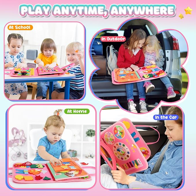 URMYWO Toddler Busy Board - Busy Book Montessori Toys Ages 3 and up - Image 7