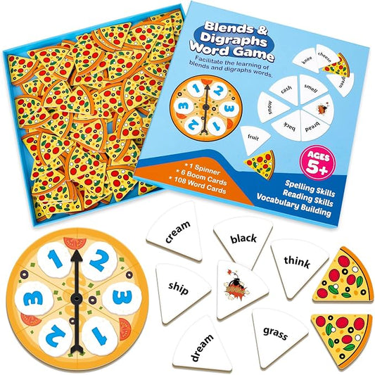 Kasfalci Blends Word Games: Phonics Flash Cards, Speech Therapy Toys for Toddlers & Kindergarten Preschool Learning Activities by Kasfalci