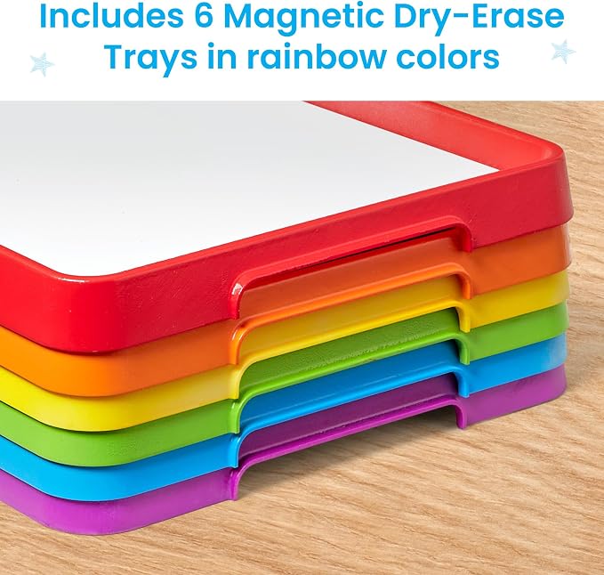 hand2mind Magnetic Dry Erase Activity Trays (Set of 6), Ages 3+ - Image 2