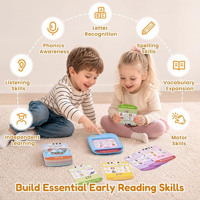 JoyCat Kids Learning Tablet, 156 Pages Phonics Talking Flash Cards - Image 6
