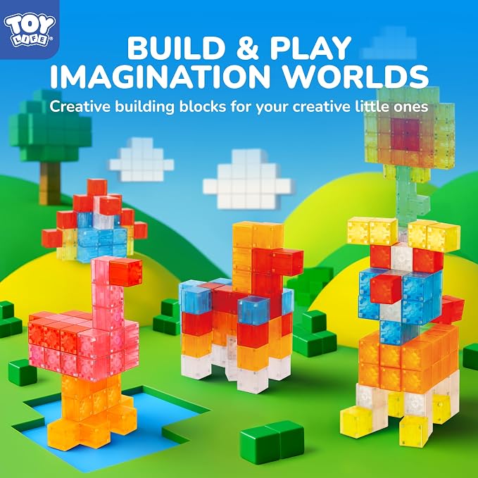 TOY Life Translucent Magnetic Blocks, 36-Piece STEM Set, Ages 3-8 - Image 2