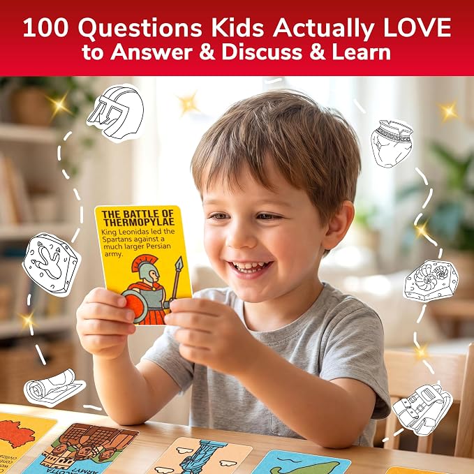 Trivia Games for Kids - History Facts and World History - Fun Card Game - Image 3
