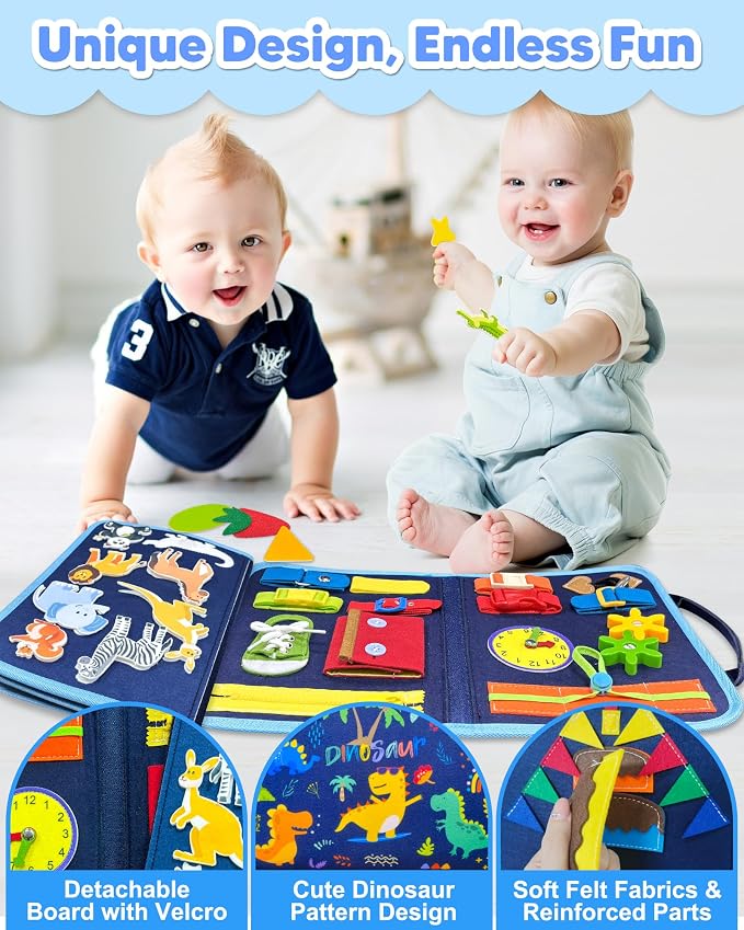 Exorany Busy Board Montessori Toys for Toddler Boy Birthday Gift Busy Book - Image 4