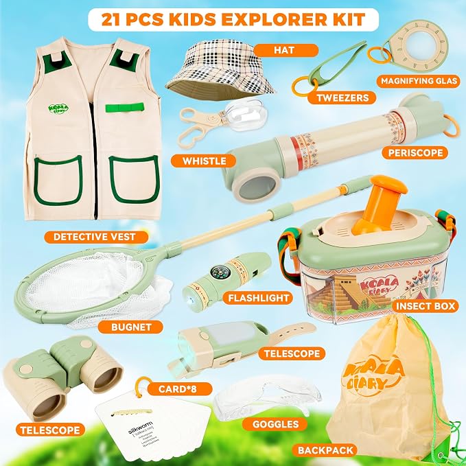 27 Pcs Bug Catching Kit, Kids Nature Explorer Set with Outdoor Tools - Image 3