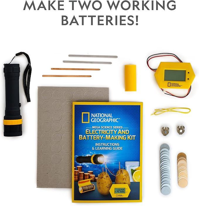 National Geographic Battery Making Science Kit with 2 STEM Projects - Image 2