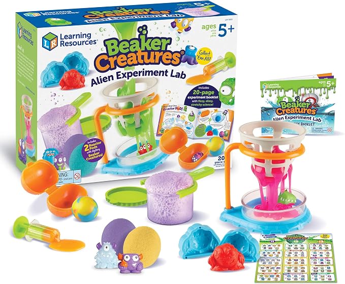 Learning Resources Beaker Creatures Alien Experiment Lab, 18 Piece Set, Ages 5+,Science Exploration, Science Kit for Kids, Fun Science Experiments for Kids by LearningResources