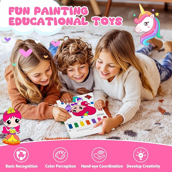 Paint with Water Coloring Books for Kids Toddlers Painting Book Kits Arts and Crafts for Kids Travel Activities Birthday Christmas Stocking Stuffers Toy Gift