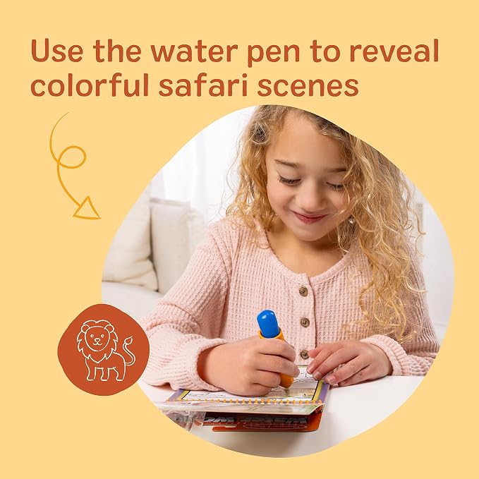 Melissa & Doug On The Go Water Wow! Reusable Water-Reveal Activity Pad - Safari - FSC Certified - Image 3