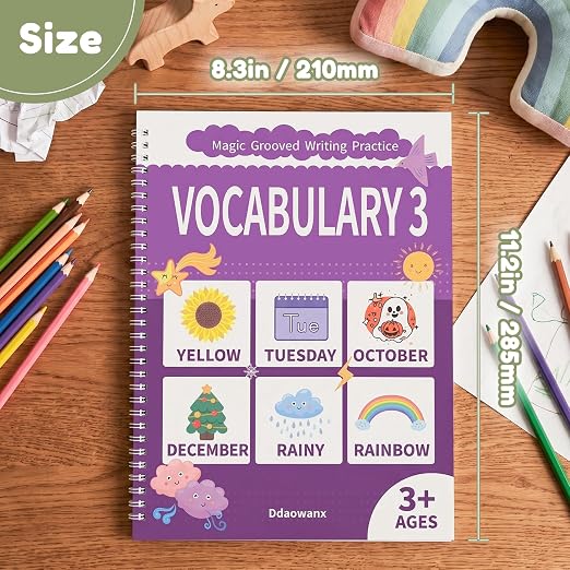 Ddaowanx Magic Grooved Writing Practice for Kids Ages 3-8,Kindergarten Book - Image 2