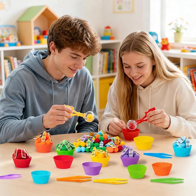 EZdhuawuse Crayon Sensory Bin Fillers, 321Pcs Back to School Fine Motor Set - Image 4