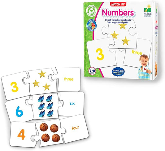 The Learning Journey: Match It! - Numbers - Self-Correcting Number & Counting Puzzles, Multicolor (116432) by TheLearningJourney