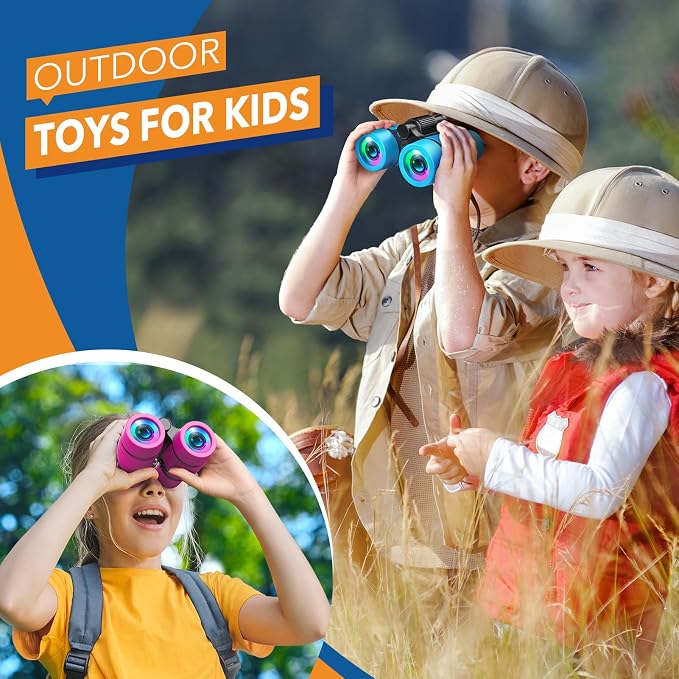 Toys for Boys Ages 3-7: LET'S GO! Kids Binoculars with Bird Watching Manual for 4 5 6 7 Year Old Boys Girls Outdoor Toy for Kid Ages 4-6 Camping Telescope Toddler Birthday Gift Stocking Stuffers - Image 3