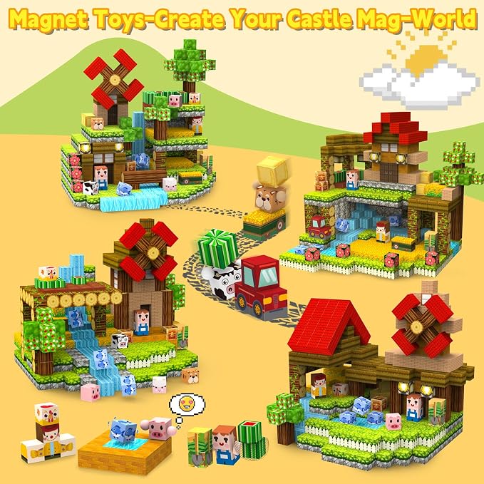 200 PCS 0.8in Magnetic Blocks Set,Magnetic Building Blocks Cubes - Image 3