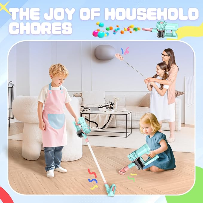 SMILESSKIDDO 3-in-1 Kids Vacuum that Really Works, Toy Vacuum for Kids - Image 7