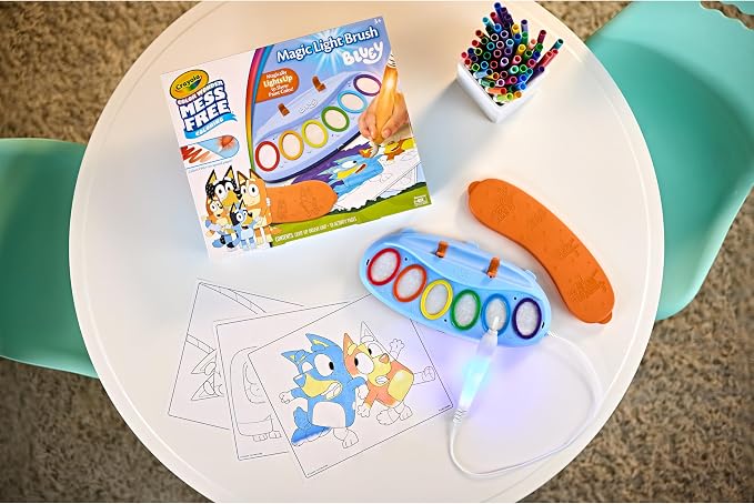 Crayola Bluey Color Wonder Magic Light Brush, Mess Free Painting Station for Kids, Gifts, Toddler Bluey Toys & Activities, Ages 3+ - Image 8
